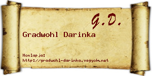 Gradwohl Darinka névjegykártya